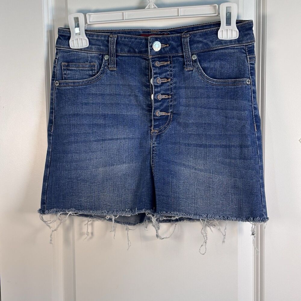 Guess Los Angeles Women's Denim Shorts  28 High Rise Button Fly Rhinestone Y2K